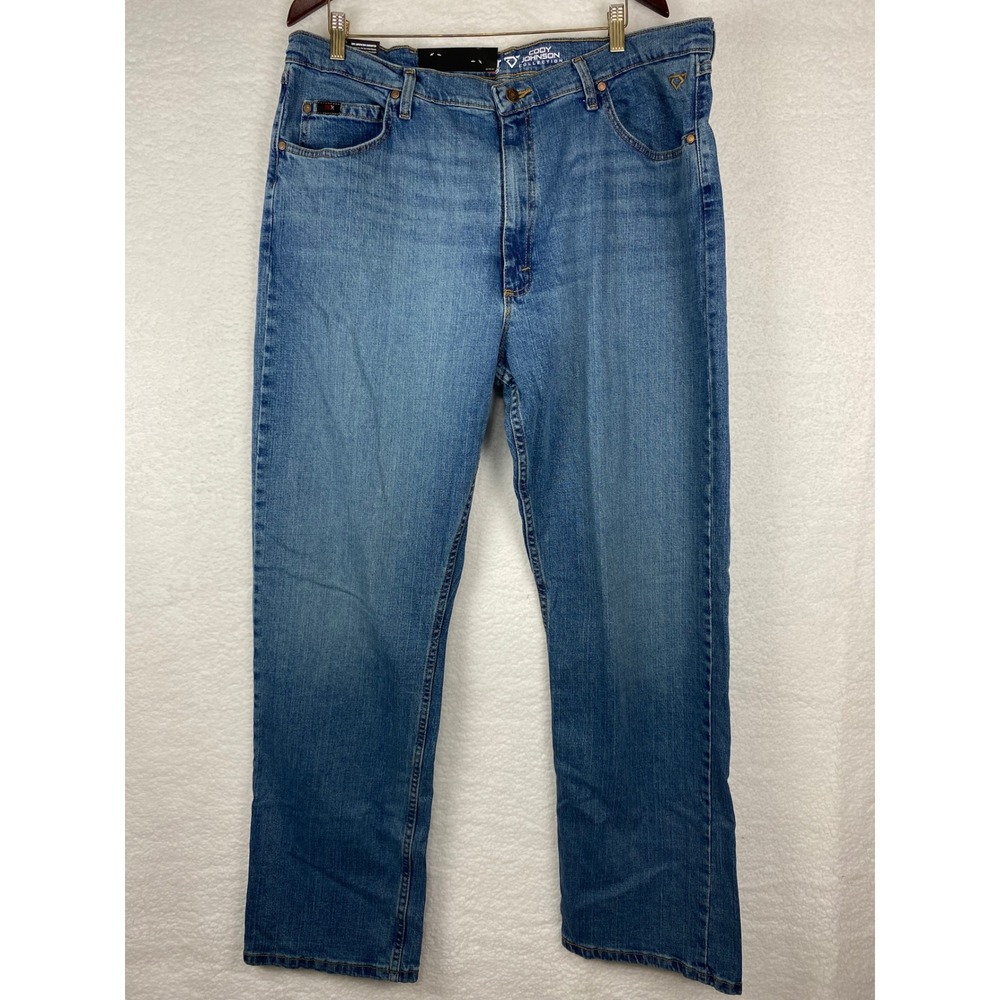 Wrangler 20X Cody Johnson 01 Relaxed Jeans Mens 40x34 Blue Stretch 112369005
